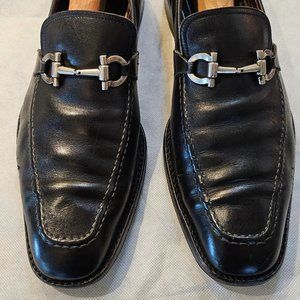Salvatore Ferragamo Men’s Black Leather Loafers.